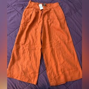 LOFT Rust Pleated pants size xs